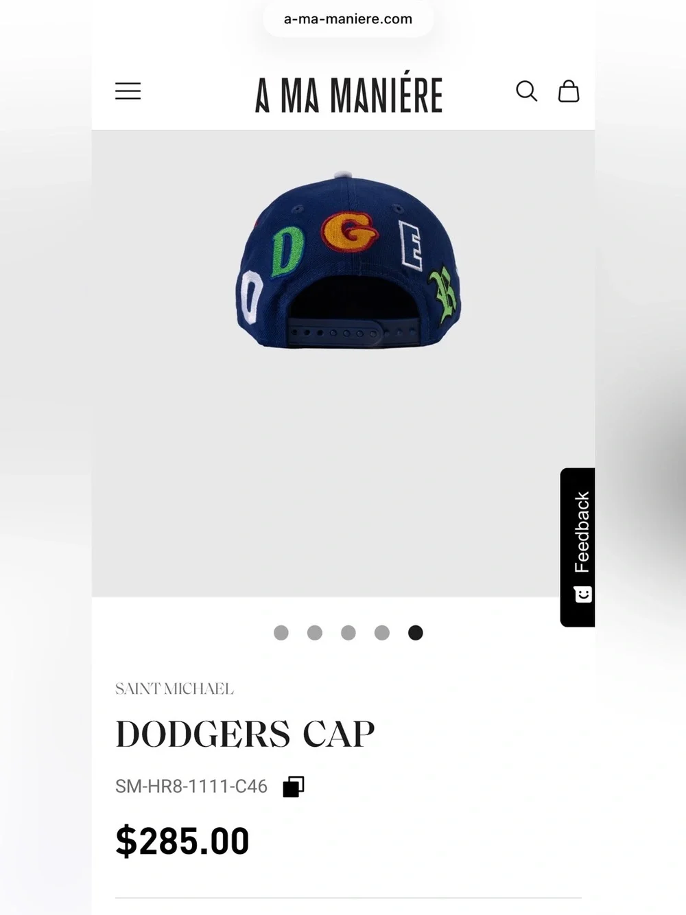 New Era Men’s Navy Blue Snapback Dodgers Hat